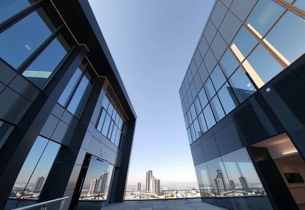 Modern office building in Lusail, Qatar, symbolizing TechConnect Qatar's physical presence.